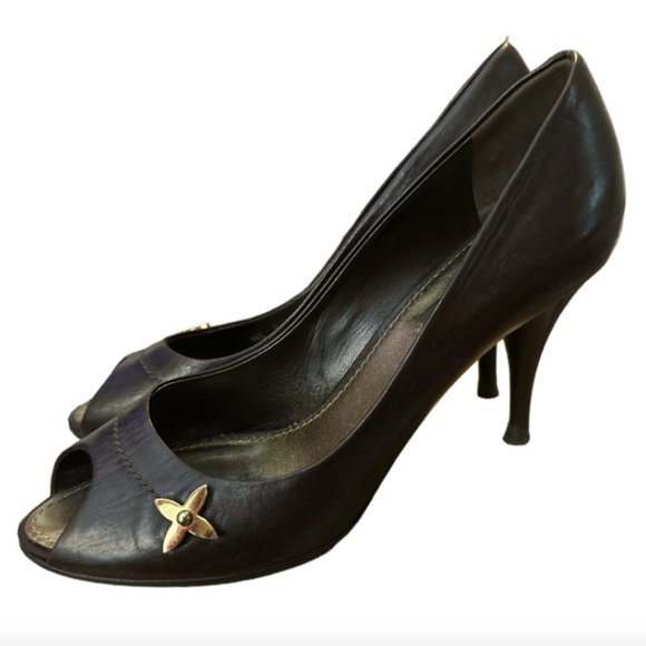 Louis Vuitton Brown Heels Size 36.5 - Picture 2 of 8